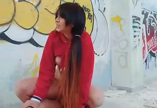 Slut needs no comfort so outdoor fuck is a normal thing for her