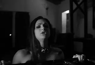 A domineer chick is fucked in the black and white video today