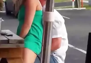 Dude fingering Her Girl In A Crowded Cafe 00:00